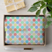 Fun Colorful Polka Dots Pattern On White 薄葉紙 (ギフト)