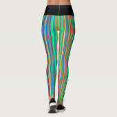 Fun Colorful Stripes Pattern レギンス (裏面)