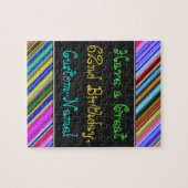 Fun, Colorful, Whimsical 62nd Birthday Puzzle ジグソーパズル (横)