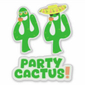 Fun Cool Party Cactus Set Stickers シール (正面)