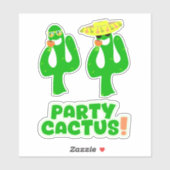 Fun Cool Party Cactus Set Stickers シール (シート)