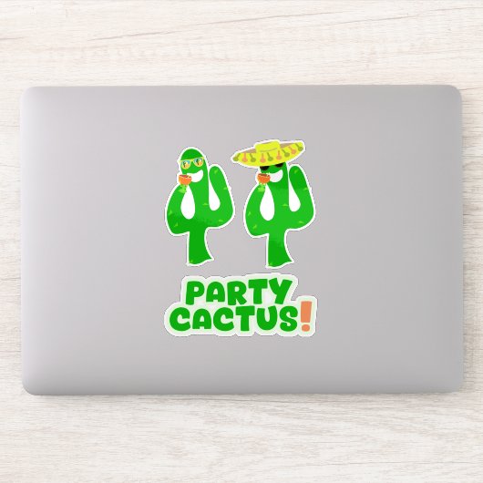 Fun Cool Party Cactus Set Stickers シール (コンピューター)
