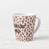 Fun Cow print Sarcastic quote for teachers カフェラテマグ (右アングル)