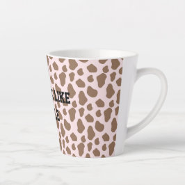 Fun Cow print Sarcastic quote for teachers カフェラテマグ