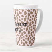 Fun Cow print Sarcastic quote for teachers カフェラテマグ (右アングル)