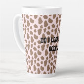 Fun Cow print Sarcastic quote for teachers カフェラテマグ (左アングル)