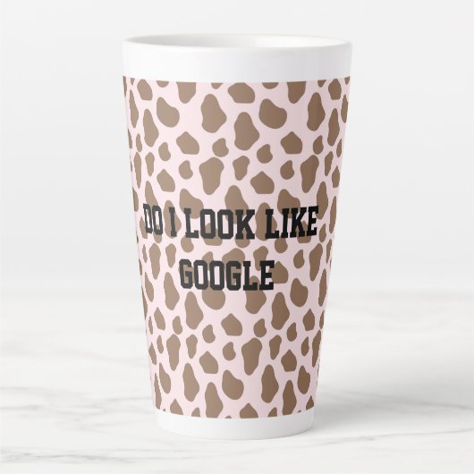 Fun Cow print Sarcastic quote for teachers カフェラテマグ (正面)