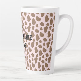 Fun Cow print Sarcastic quote for teachers カフェラテマグ