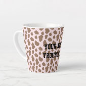 Fun Cow Print Sarcastic quote for teachers カフェラテマグ (左アングル)