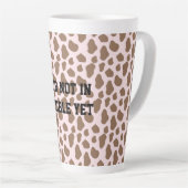 Fun Cow Print Sarcastic quote for teachers カフェラテマグ (右アングル)