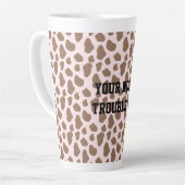 Fun Cow Print Sarcastic quote for teachers カフェラテマグ (左アングル)