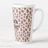 Fun Cow Print Sarcastic quote for teachers カフェラテマグ (右)