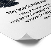 Fun Crows Bird Spirit Animal Humor Quote Totem  ポスター (角)