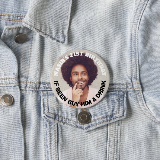 Fun Custom Photo Birthday Party Favor 缶バッジ (インサイチュ)