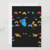 Fun Customizable Construction Birthday Invitation 招待状 (裏面)