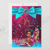 Fun Cute Baby Shower Girl Pink Blue Baby Shoe 招待状 (正面)