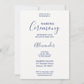 Fun Cute Blue & Green Shades Star Naming Ceremony 招待状 (裏面)