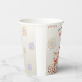 Fun Cute Red Circus Kids Birthday 紙コップ (右)