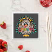 Fun cute turkey shirt スタンダードカクテルナプキン (インサイチュ)