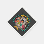 Fun cute turkey shirt スタンダードカクテルナプキン (角)