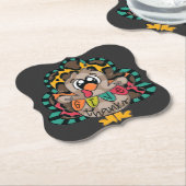 Fun cute turkey shirt ペーパーコースター (アングル)