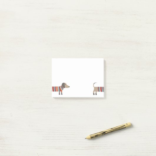 Fun Dachshund Wiener Dog ポストイット (デスク上)