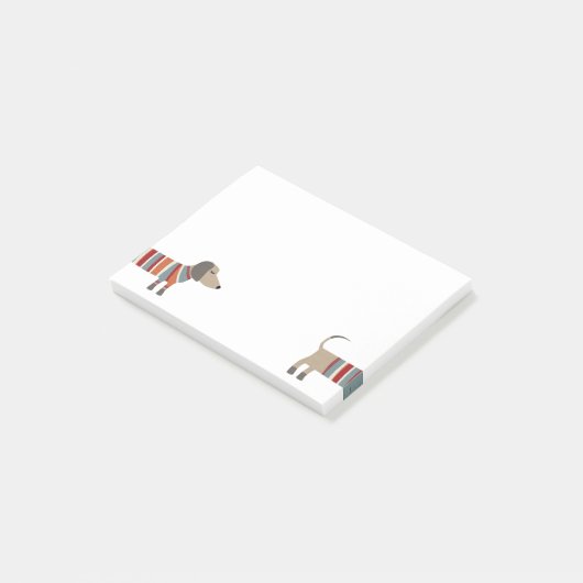 Fun Dachshund Wiener Dog ポストイット (アングル)