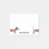 Fun Dachshund Wiener Dog Personalized ポストイット (正面)