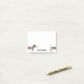 Fun Dachshund Wiener Dog Personalized ポストイット (デスク上)