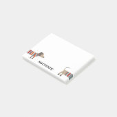 Fun Dachshund Wiener Dog Personalized ポストイット (アングル)