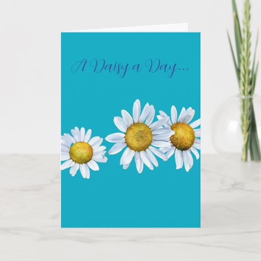 Fun Daisy Birthday Card カード (正面)