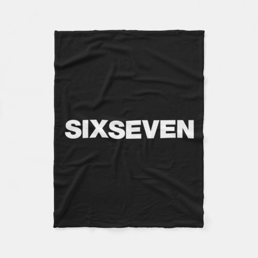 Fun Design That Says Six Seven 6 7 Meme Premium Tr フリースブランケット (正面)