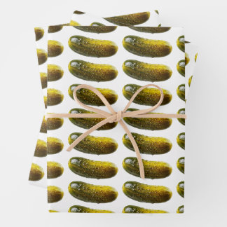 Fun Dill Pickle Pattern – Quirky Design for Foodie ラッピングペーパーシート