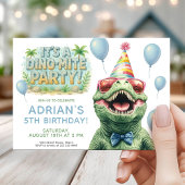 Fun Dino Birthday Party Design 招待状