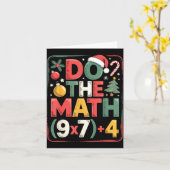 Fun Do The Math 67 Meme Six Seven Christmas Teache カード (黄色い花)