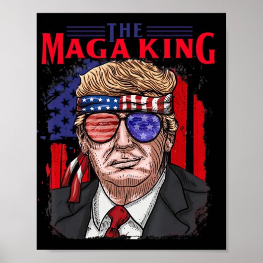 Fun Donald Trump Ultra Maga King th Of July USA Fl ポスター (正面)