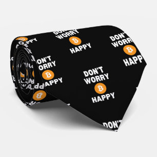 Fun DON'T WORRY B(ITCOIN) HAPPY ビットコイン ネクタイ
