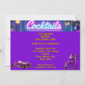 Fun Drive-in Cocktail Bar Birthday Couple Bulldog 招待状 (裏面)