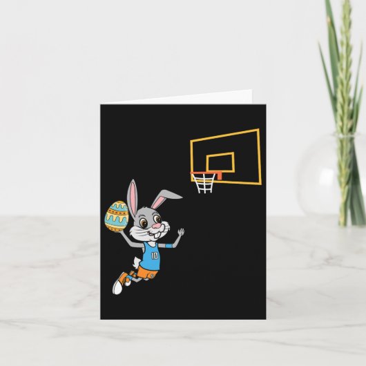 Fun Easter Egg Bunny Dunk Bysketbyll Game Easter K カード (正面)