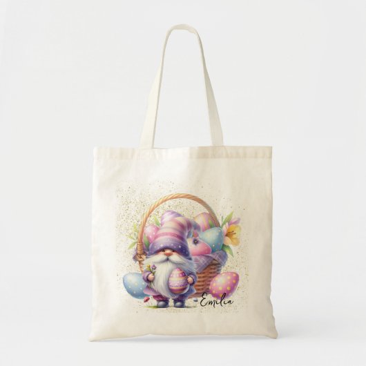 Fun Easter Egg Hunt Gnomes Glitter トートバッグ (正面)