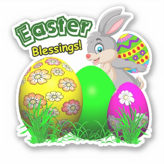 Fun Easter Vinyl Stickers シール (正面)