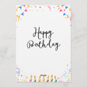 Fun & Editable Birthday Invitation – Custom Party  招待状 (裏面)