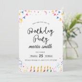 Fun & Editable Birthday Invitation – Custom Party  招待状 (スタンド正面)
