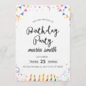 Fun & Editable Birthday Invitation – Custom Party  招待状 (正面)
