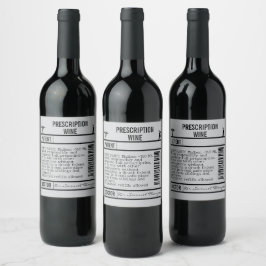 FUN editable grey Wine Labels for WINE ワインラベル