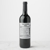 FUN editable grey Wine Labels for WINE ワインラベル (正面)