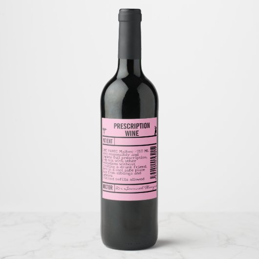 FUN editable Wine Labels for WINE ワインラベル (正面)