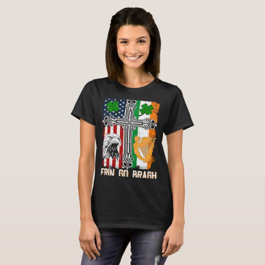 Fun Erin Go Bragh St Patricks Day Irish American F Tシャツ (正面フル)