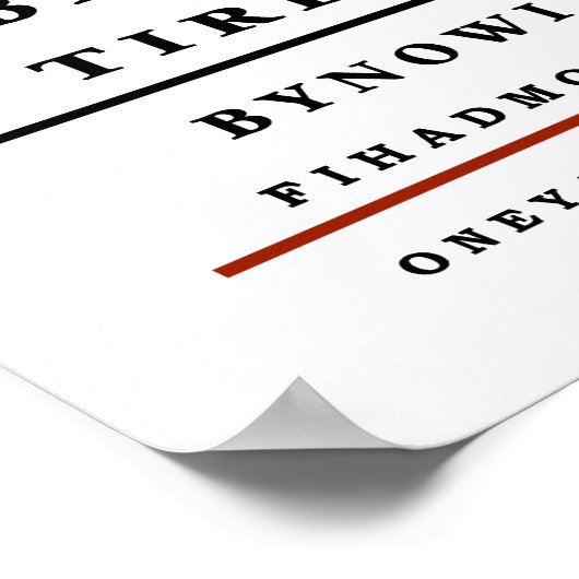 Fun Eye Chart Wall Poster ポスター (角)