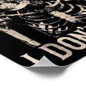 Fun Fact I Don’t Care Skull Funny Sarcastic Quote  ポスター (角)